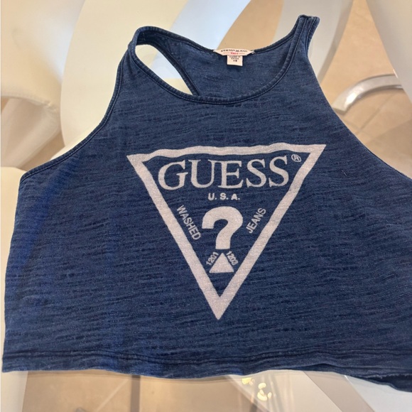 Guess Blue Cropped Top - Picture 3 of 4